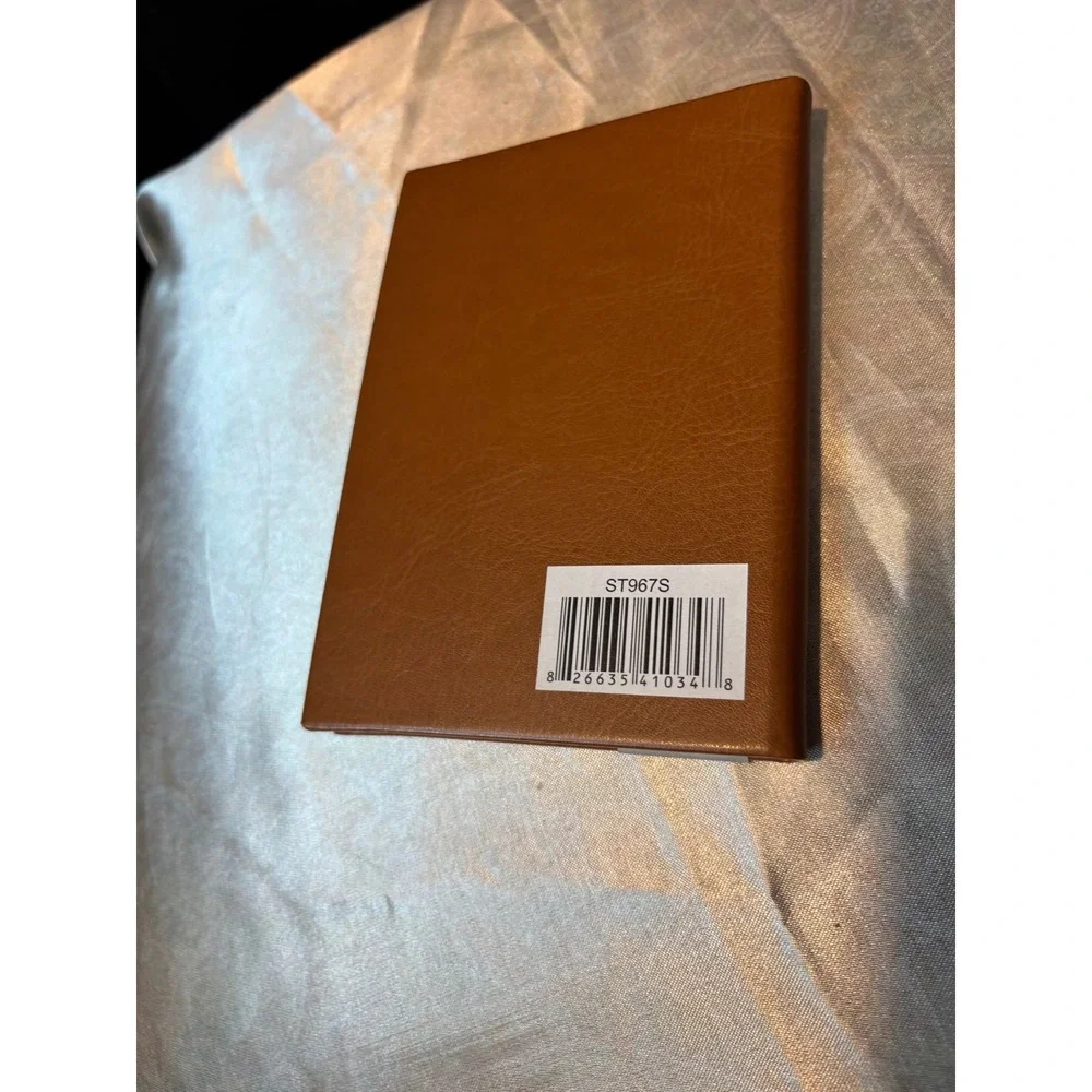 Internet Password Logbook Cognac Brown Faux Leather Alphabetical Organizer ST967